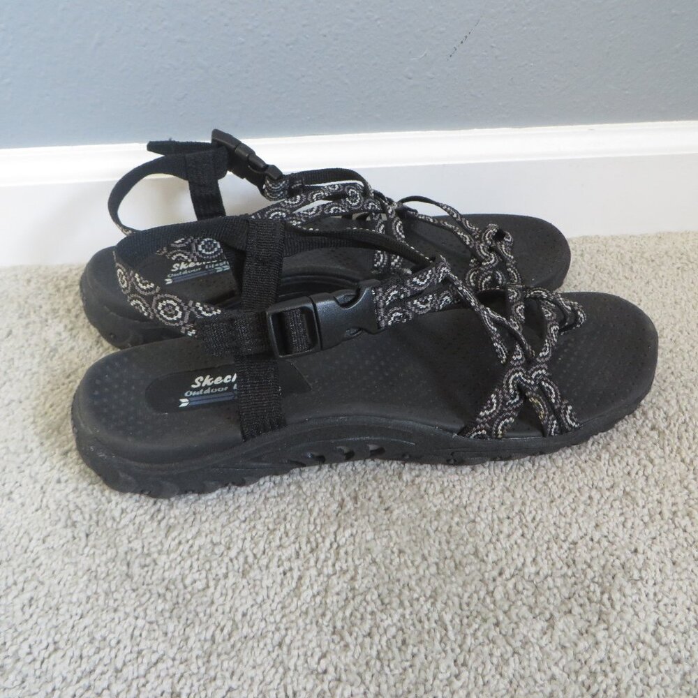 NEW Skechers Reggae Irie Mon Womens Sandals Size 10 Black Outdoor Lifestyle - Picture 2 of 10